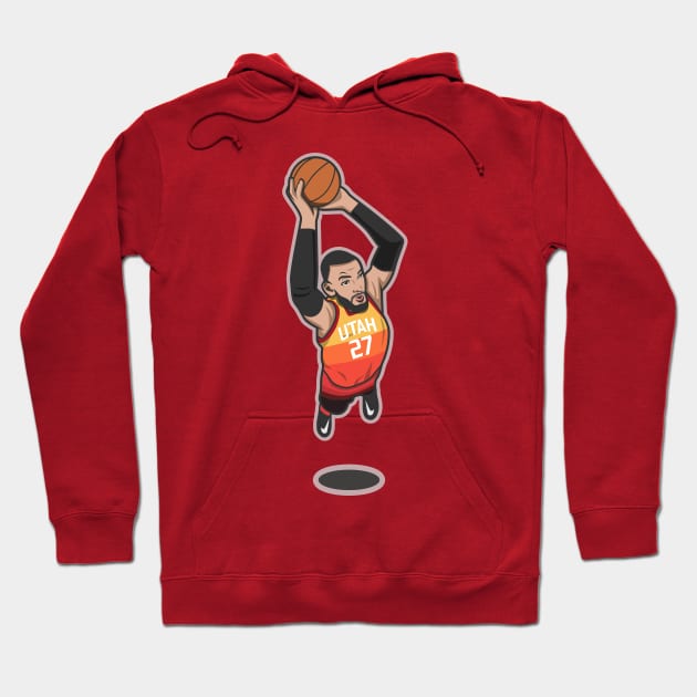 Rudy Gobert Cartoon Style Hoodie by ray1007